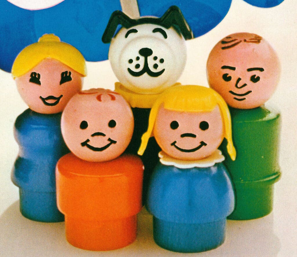 Assortment of Fisher-Price Little People, catalog photo, The Strong, Rochester, New York