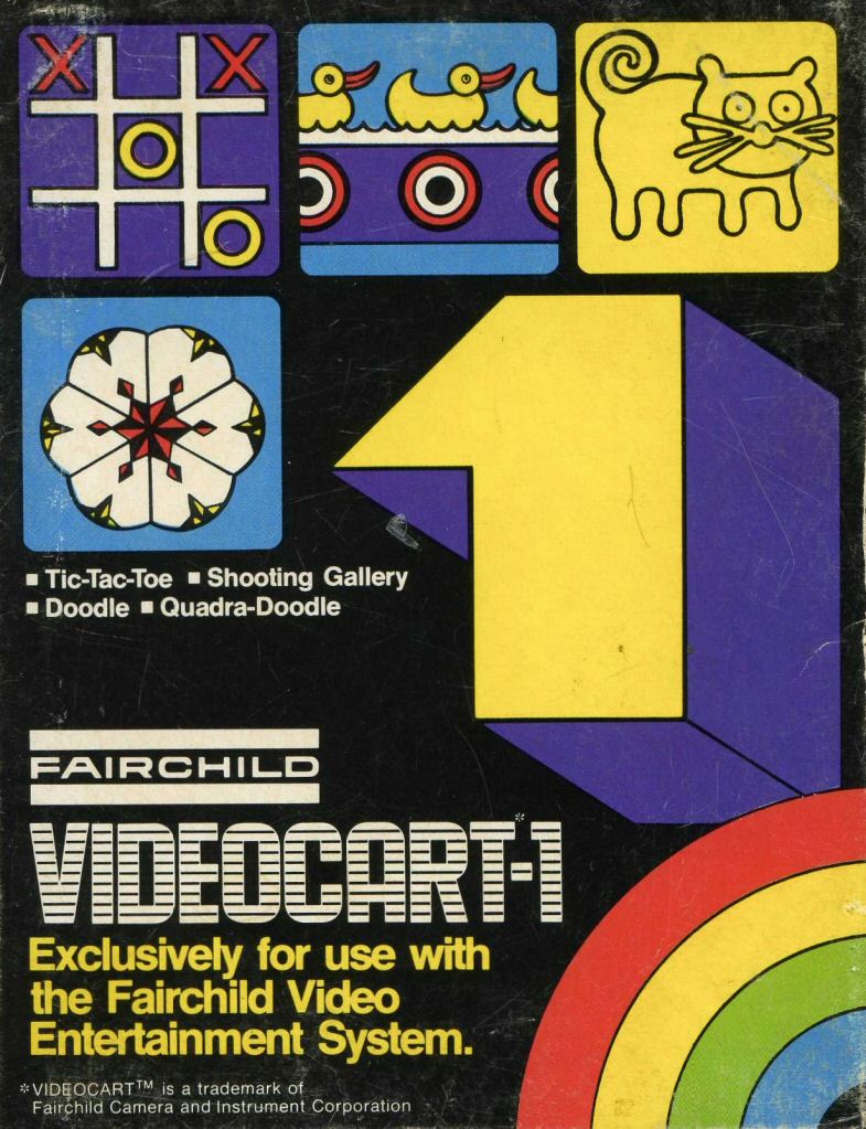 Fairchild Channel F Video GameVideocart1 Tic Tac Toe, Shooting Gallery, Doodle, Quadra Doodle, The Strong, Rochester, New York, USA