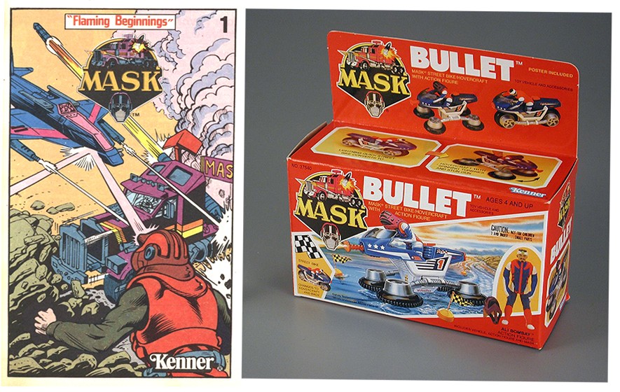 Kenner, MASK, Flaming Beginnings,1985 and Kenner, MASK Mobile Armored Strike Kommand, Ali Bombay, 1986. The Strong, Rochester, New York, USA.