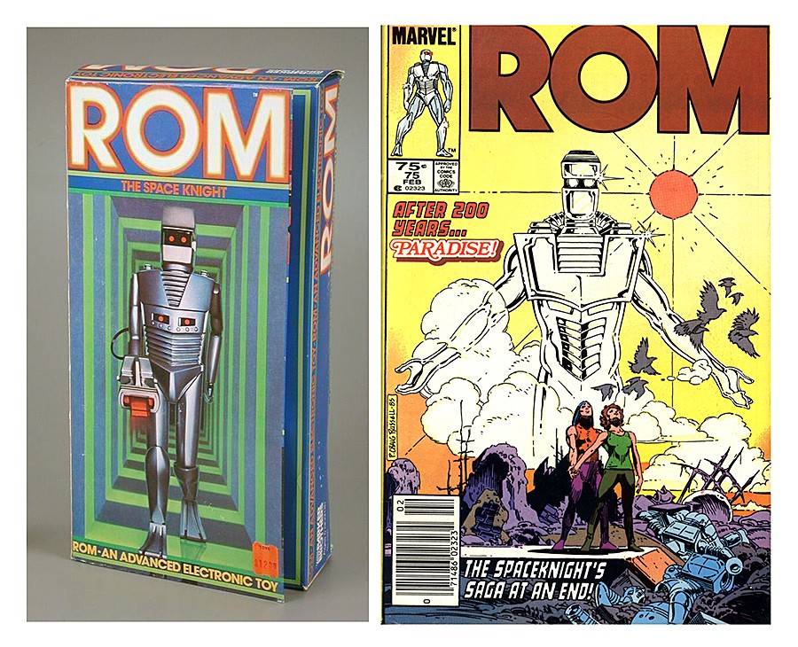 Parker Brothers ROM Spacenight toy and Marvel Comics, ROM, February 1986. The Strong, Rochester, New York, USA.