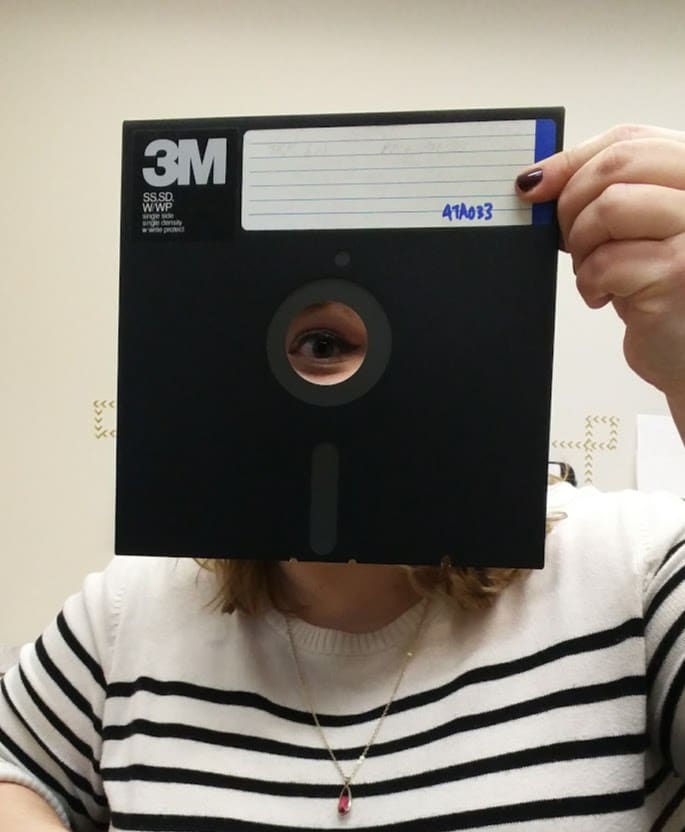 Julia Novakovic with Floppy Disk, 2016