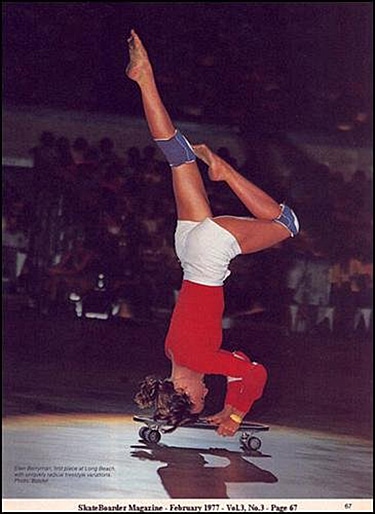 Ellen Berryman, SkateBoarder Magazine, February 1977, Courtesy of Creative Commons