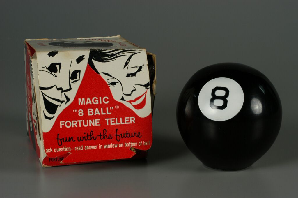 Magic 8 Ball Fortune Teller toy, ca. 1960. The Strong, Rochester, New York, USA.