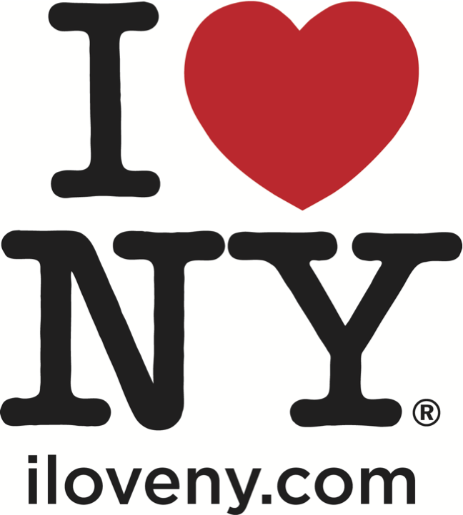 Logo for I Love NY with the iconic 