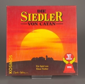 Die Siedler Von Catan,about 1998. Notice the Spiel des Jahres award on the box.Gift of Andrew Cosman and Mary Valentine, The Strong, Rochester, New York.