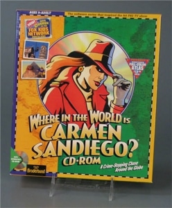 Where in the World is Carmen Sandiego? CD-ROM for Windows, Brøderbund, 1994. The Strong, Rochester, New York.