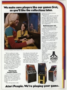 Atari Advertisement featuring Carol Kantor, Play Meter, February 1977, The Strong, Rochester, New York.