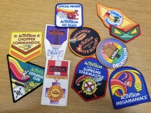 Collection of Activision high score patches, 1980s. The Strong, Rochester, New York