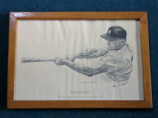 Robert Riger's drawing of Roger Maris