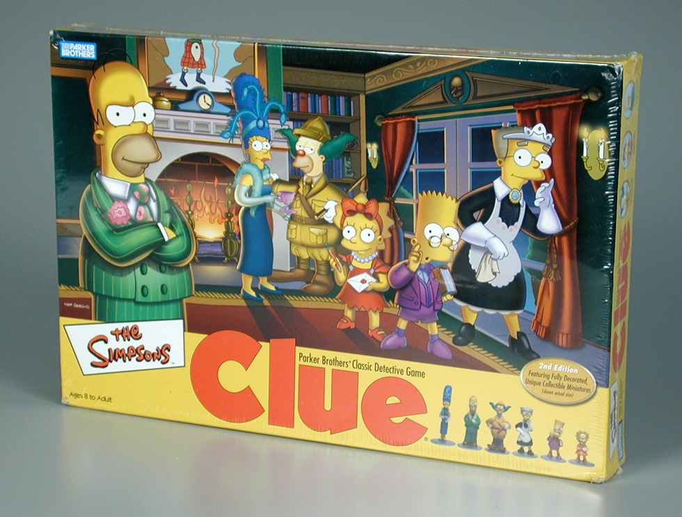 Clue “The Simpsons” board game, 2002, courtesy of The Strong, Rochester, New York. 