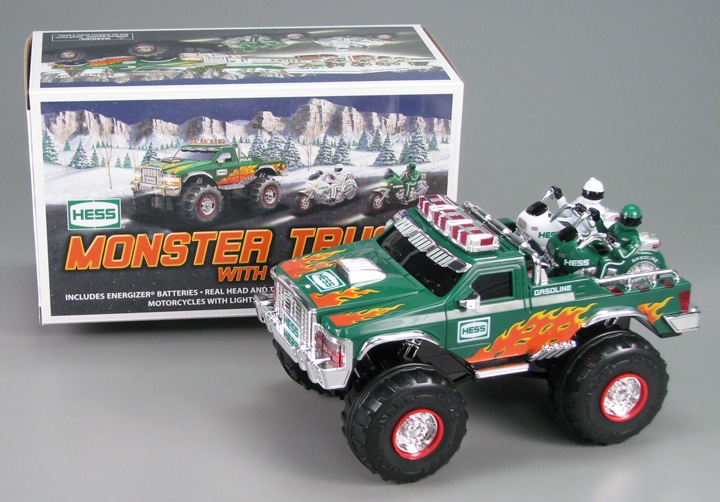 Hess Monster Truck with Motorcycles, 2007, Amerada Hess Corporation, from the collection of Strong National Museum of Play