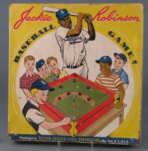 Jackie Robinson Baseball Game, about 1950. Gotham Pressed Steel Corporation, New York. Courtesy of The Strong, Rochester, New York.