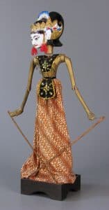 Rod puppets, like this one from Indonesia, appear in many Asian cultures. Modified rod puppets have appeared in recent Broadway musicals like The Lion King. Rod puppet, about 1980, The Strong, Rochester, New York