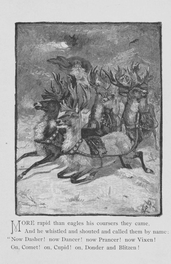 Clement Clarke Moore, The night before Christmas, illustrated by William T. Smedley, Frederic B. Schell, Alfred Fredericks, and Henry R. Poore, 1883, from the collections of Brian Sutton-Smith Library and Archives of Play