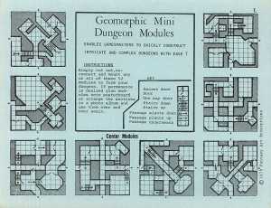 Geomorphic Mini Dungeon Modules, 1979.