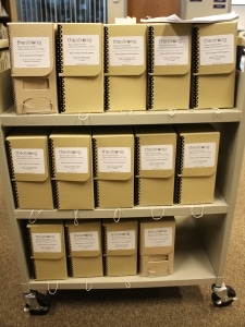 Assorted archival boxes