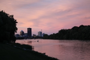 Rochester at sunset, photo courtesy of Catherine Aitken