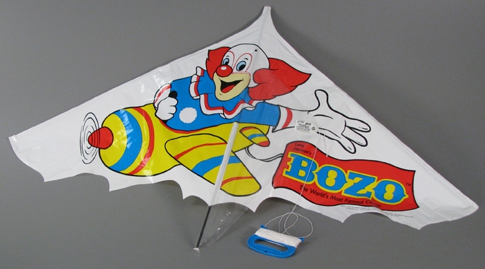 Bozo kite, 1993, gift of Linda Tabit, from the collection of Strong National Museum of Play.