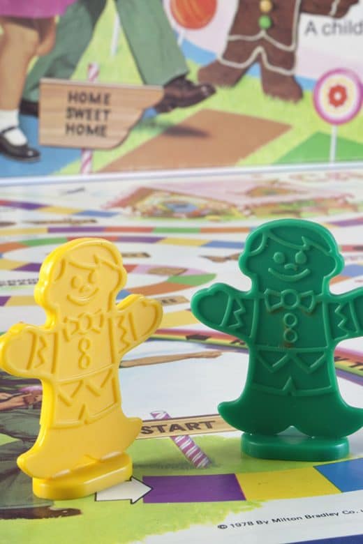 Candy land board and pieces