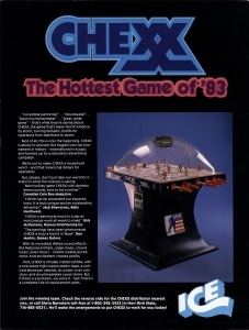 Chexx arcade game flier, 1983, The Strong, Rochester, New York.