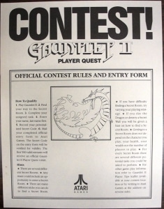 Gauntlet II contest flyer. The Strong, Rochester, New York.