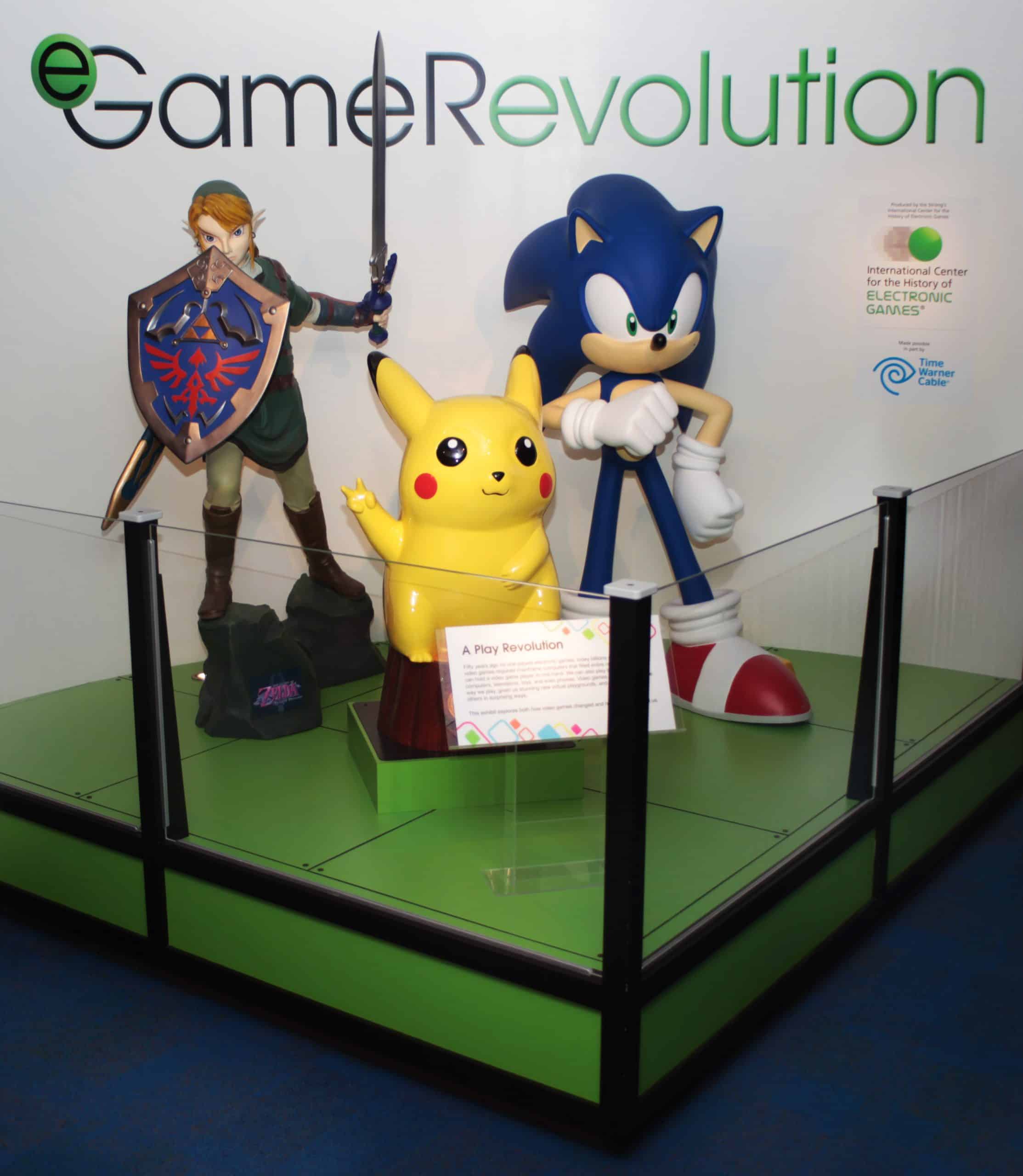 eGameRevolution entrance with character statues