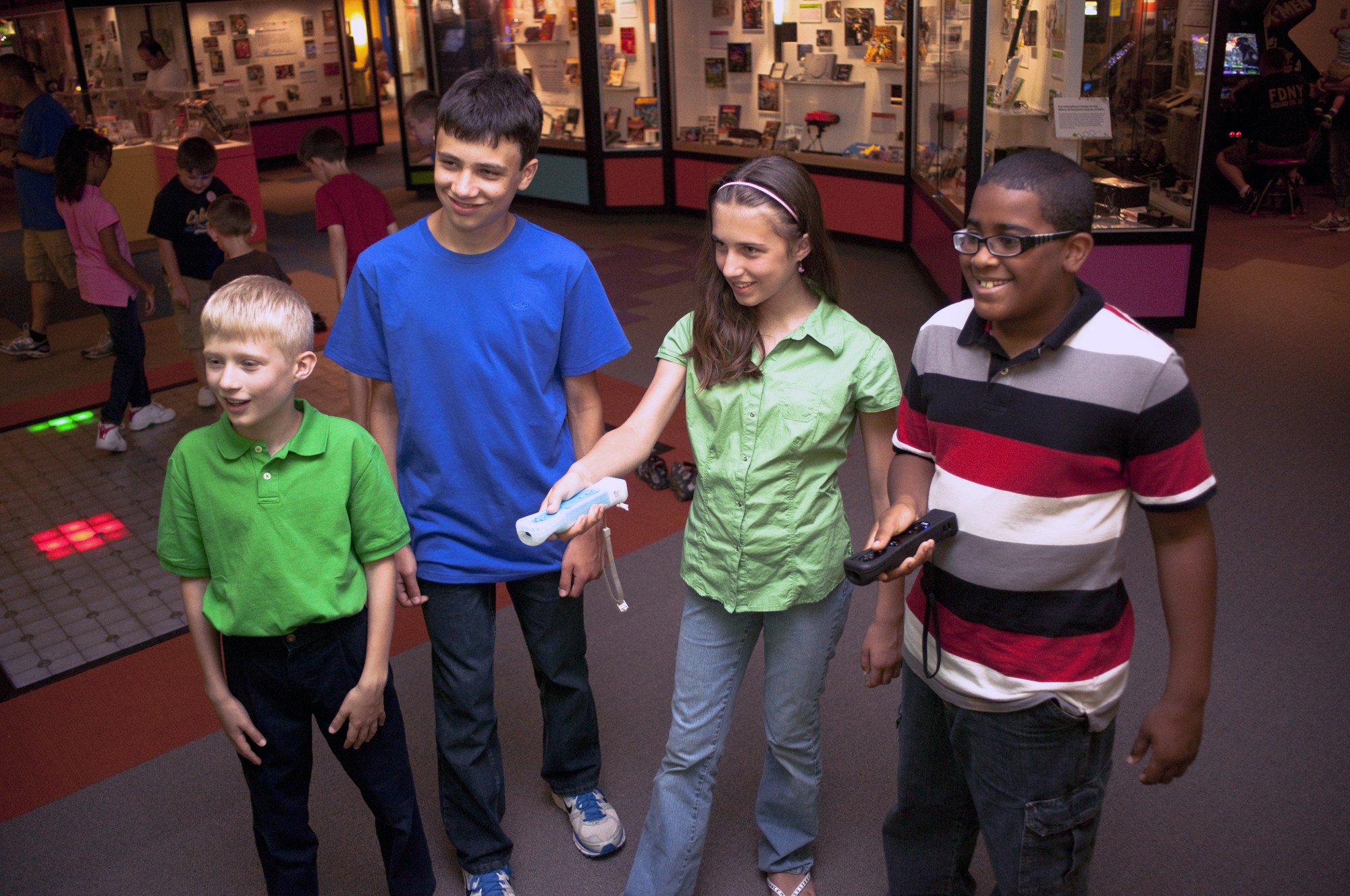 Kids playing Wii