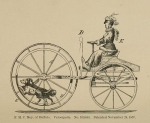 Velocipede book illustration from Cycling Art, Energy, and Locomotion by Robert Scott, 1889