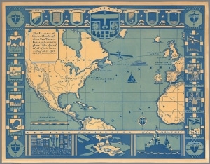 Amy Drevenstedt, The Flight of Charles A. Lindbergh, 1928. David Rumsey Collection. 