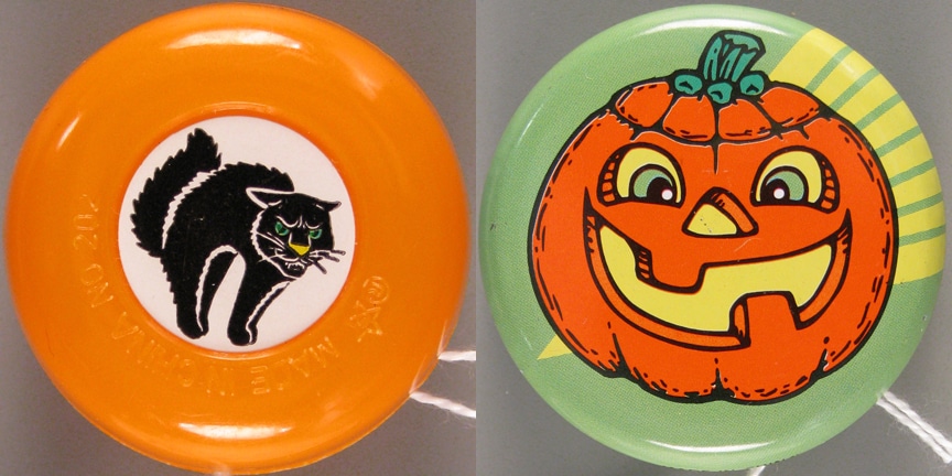 Halloween yo-yos, 1980. Gift of Josie Wattie and family in memory of Maurice Wattie, from the collection of Strong National Museum of Play.