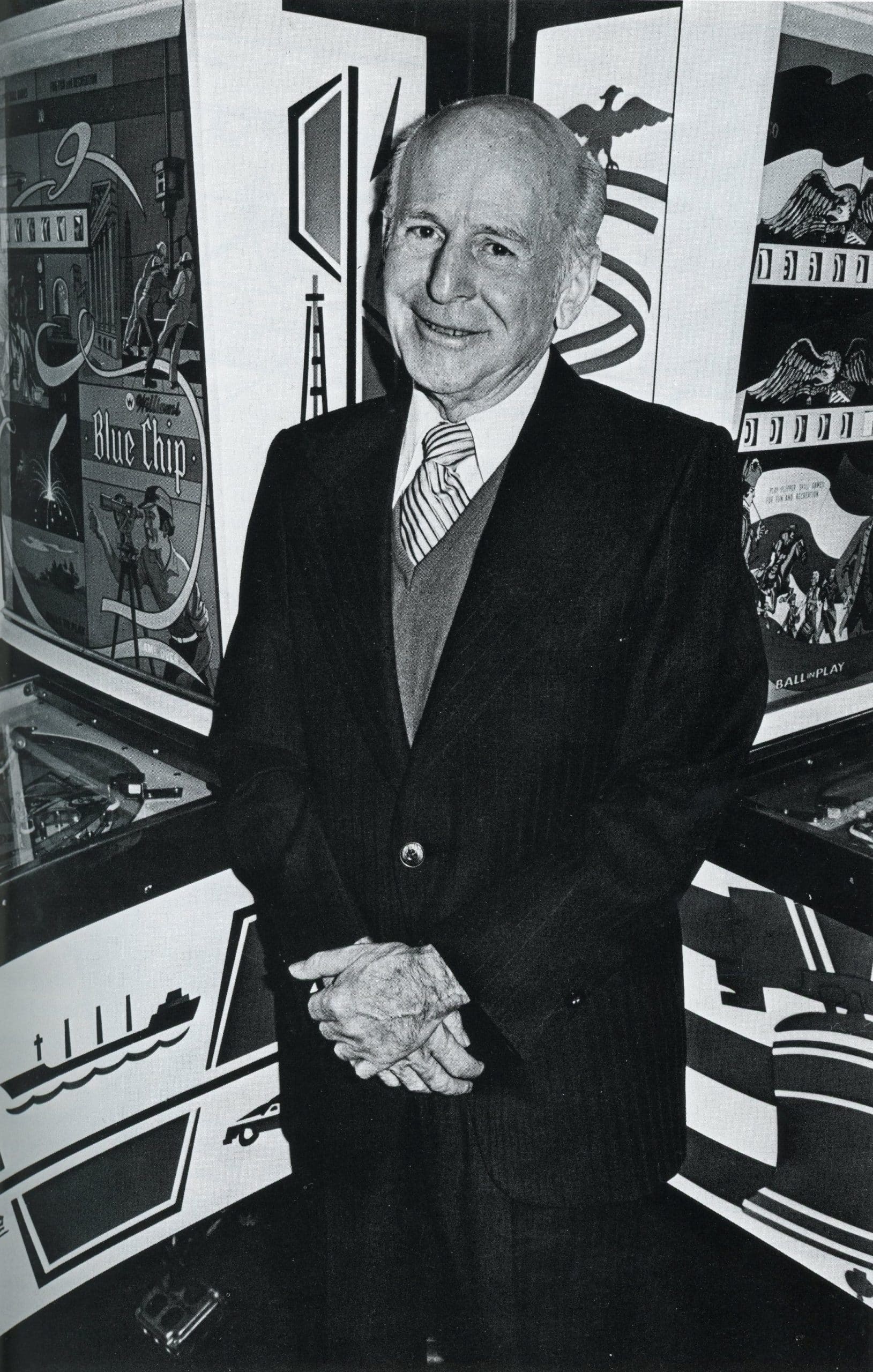 Harry Williams, photo by James Hamilton appeared in PINBALL! (E.P. Dutton, 1977) used with permission from author Roger C. Sharpe.