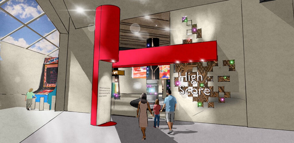 High Score exhibit rendering