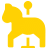 Yellow icon of a Carousel Horse