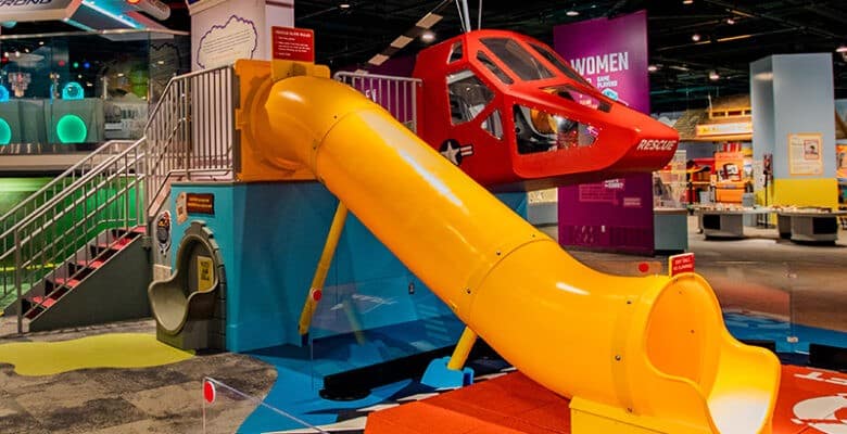 Imagination destination slide and helicopter
