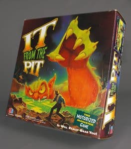 It from the Pit game, 1993, gift of Donald Lyon. The Strong, Rochester, New York. Incredibly vibrant graphics characterize the box for It from the Pit.