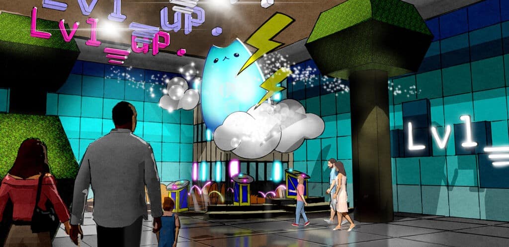 Level up exhibit rendering