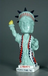 Statue of Liberty Bobblehead Figure, 2002. The Iris F. Hollander November Collection, donated by Mort and Iris November in honor of her mother, Celeste Coriene Flaxman, The Strong, Rochester, New York.