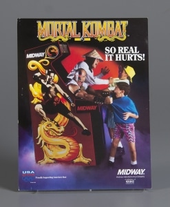 Mortal Kombat Arcade Flyer, Midway Mfg. Co, 1992. 