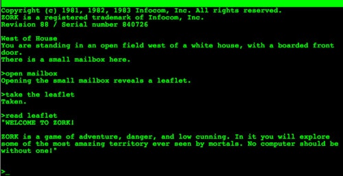 Zork game text