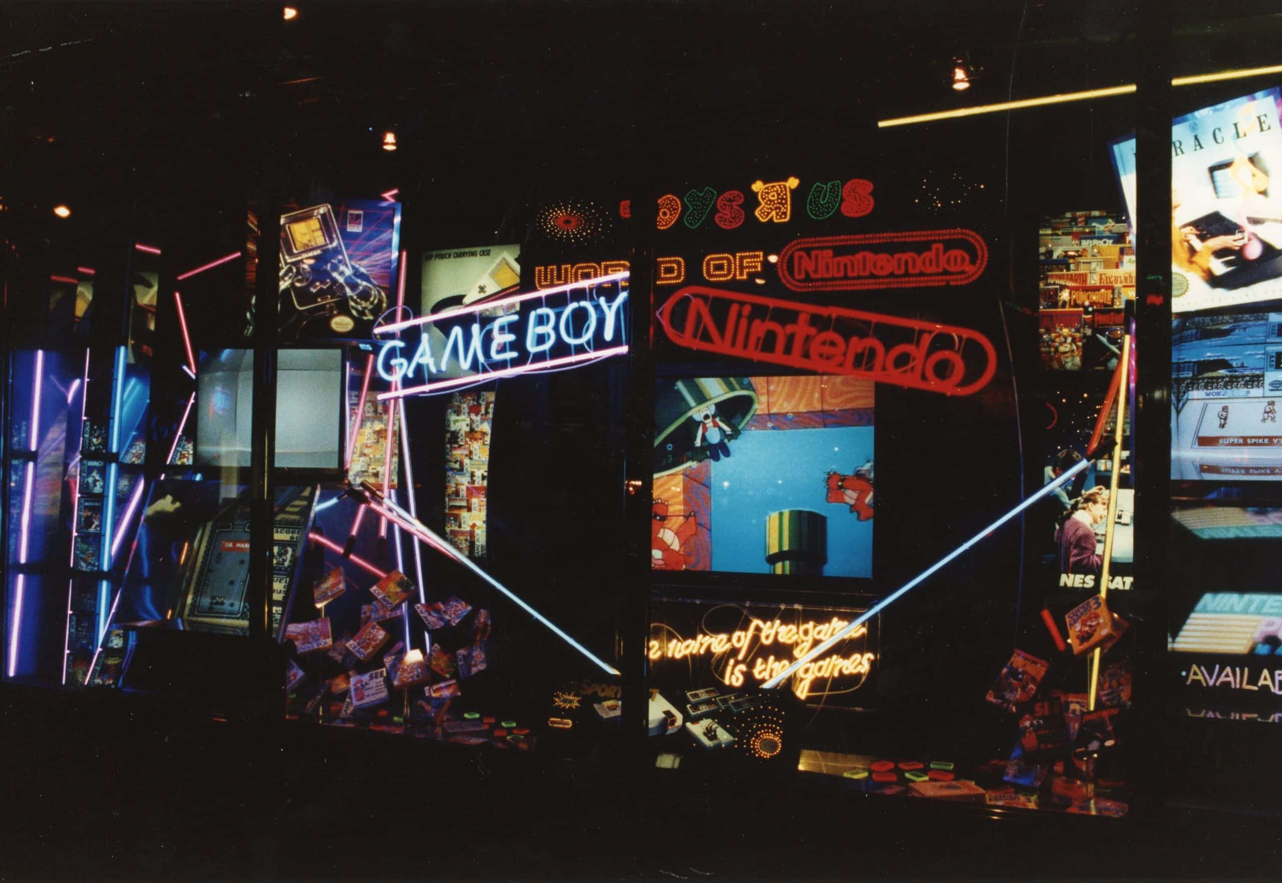 Photo of ToyRUs Nintendo Window Display, 1990, Courtesy of The Strong, Rochester, NY