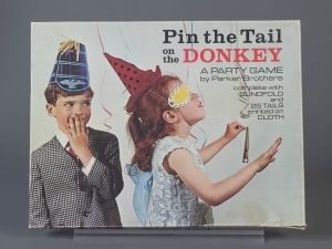 Pin the Tail on the Donkey, about 1965. Gift of Shawn Utz in memory of Otto and Joan Utz, The Strong, Rochester, New York.