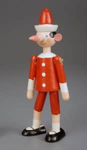 Pinocchio figure, Florence, Italy, about 1960. Gift of the Balch Museum Collection from the Historical Society of Pennsylvania, The Strong, Rochester, New York.