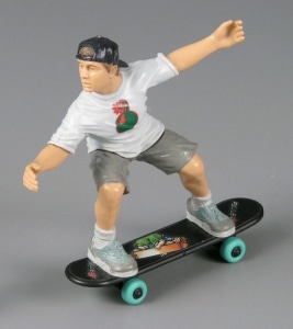 Pullbax Skateboarder, action figure, ca. 1995.