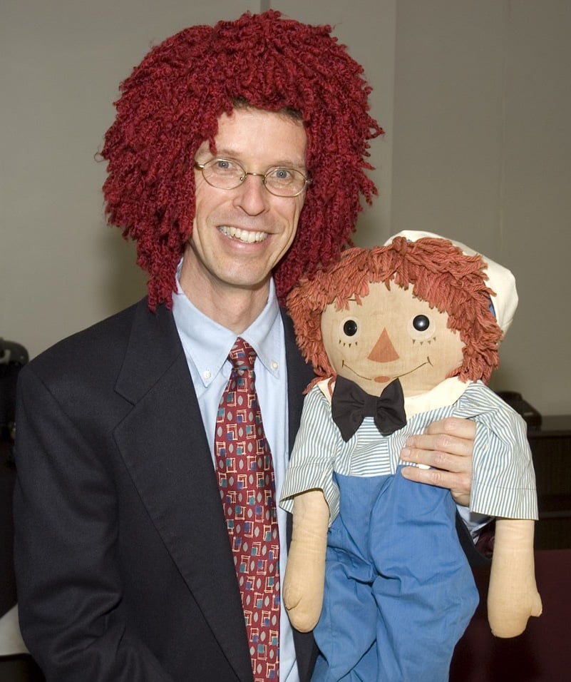 Here I am, proving what a good sport I can be during Raggedy Andy’s induction into the National Toy Hall of Fame in 2007.