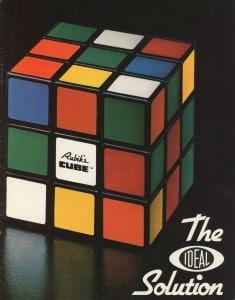 Rubik's Cube advertisement with Ideal logo