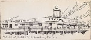 Seaside Heights Arcade Sketch, no date, Series I L.B.D. Amusement Co., Inc. papers, Brian Sutton-Smith Library and Archives of Play, The Strong, Rochester, New York