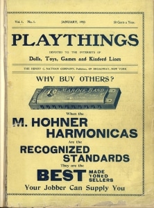 The cover of the first issue of Playthings magazine, January 1903.