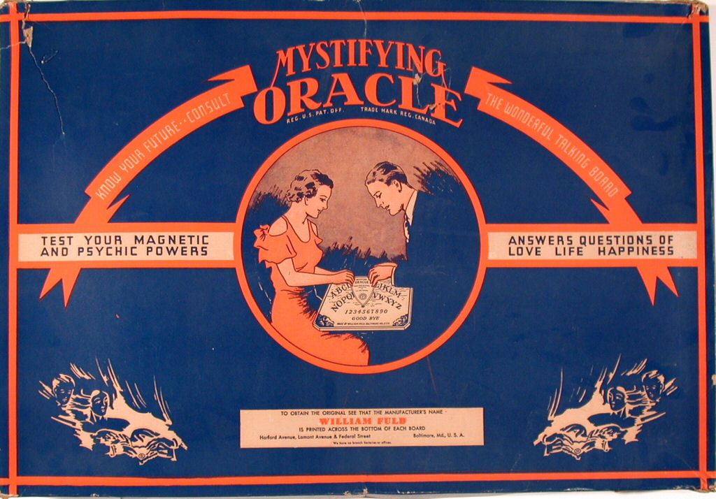 1938 Ouija board game in original box, from the collection of Strong National Museum of Play.