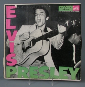 Elvis Presley LP record, 1956. Gift of Diane Olin in memory of Stephen Olin, The Strong, Rochester, New York.