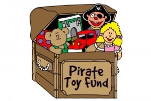 Toy Fund logo with toy chest and toys